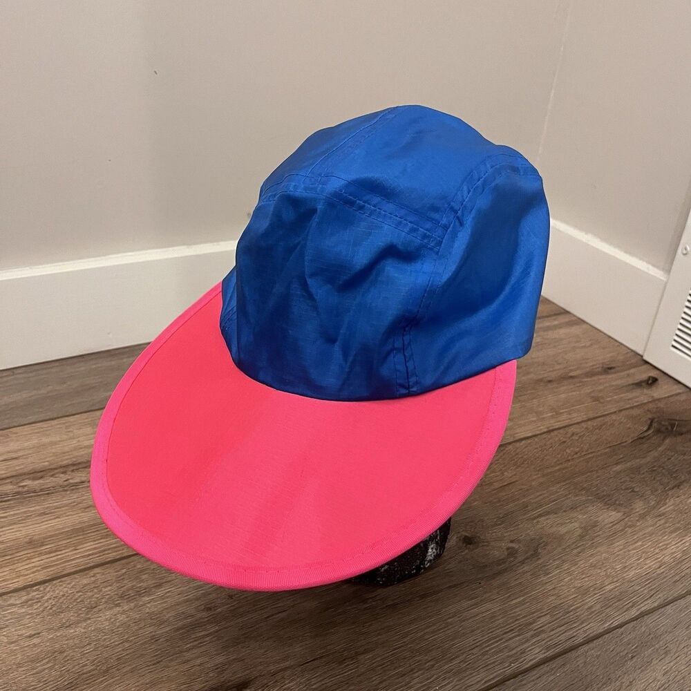 Columbia Blue and Pink Lightweight Five-Panel Cap